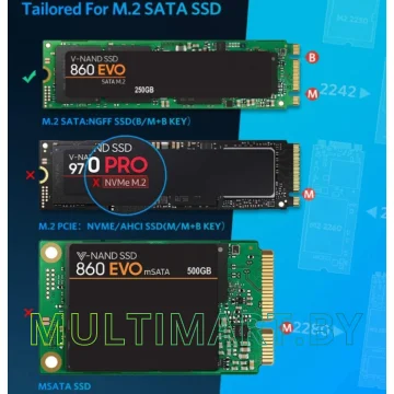 Бокс для жесткого диска Ugreen CM238 60355 (серый) картинка 2